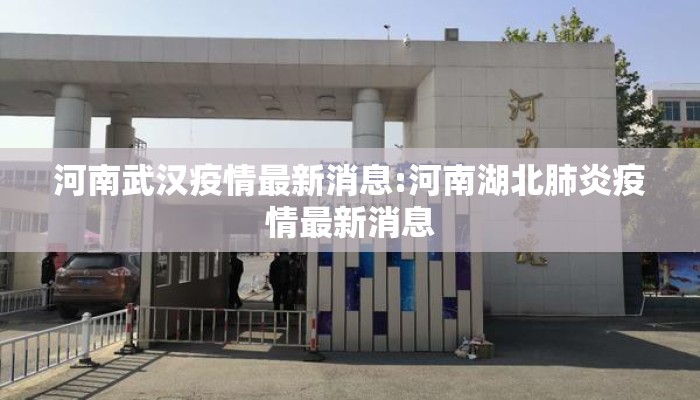 河南武汉疫情最新消息:河南湖北肺炎疫情最新消息