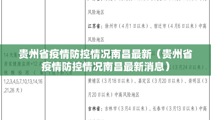 贵州省疫情防控情况南昌最新(贵州省疫情防控情况南昌最新消息) 贵州省疫情防控情况南昌最新(贵州省疫情防控情况南昌最新消息)