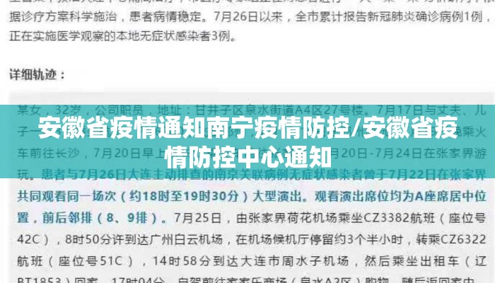 安徽省疫情通知南宁疫情防控/安徽省疫情防控中心通知 安徽省疫情通知南宁疫情防控/安徽省疫情防控中心通知
