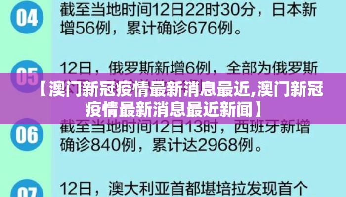 【澳门新冠疫情最新消息最近,澳门新冠疫情最新消息最近新闻】 【澳门新冠疫情最新消息最近,澳门新冠疫情最新消息最近新闻】