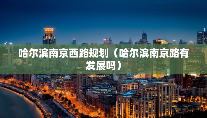 哈尔滨南京西路规划（哈尔滨南京路有发展吗）