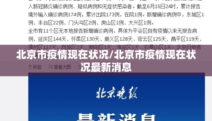 北京市疫情现在状况/北京市疫情现在状况最新消息