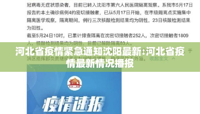 河北省疫情紧急通知沈阳最新:河北省疫情最新情况播报