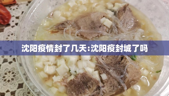 沈阳疫情封了几天:沈阳疫封城了吗