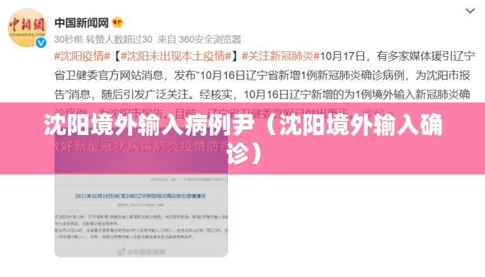 沈阳境外输入病例尹（沈阳境外输入确诊）