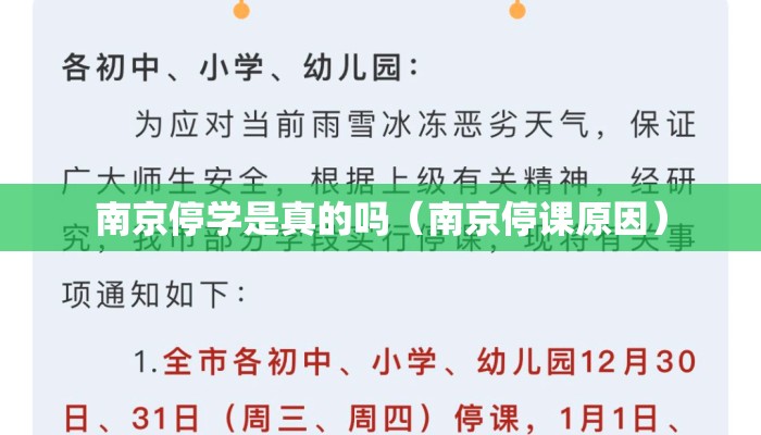南京停学是真的吗（南京停课原因）