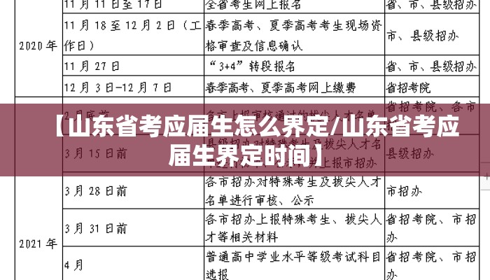 【山东省考应届生怎么界定/山东省考应届生界定时间】