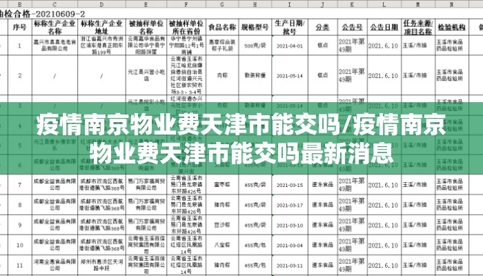 疫情南京物业费天津市能交吗/疫情南京物业费天津市能交吗最新消息