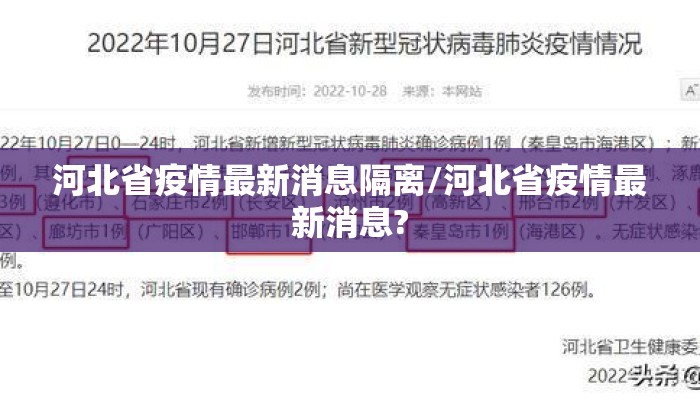 河北省疫情最新消息隔离/河北省疫情最新消息?