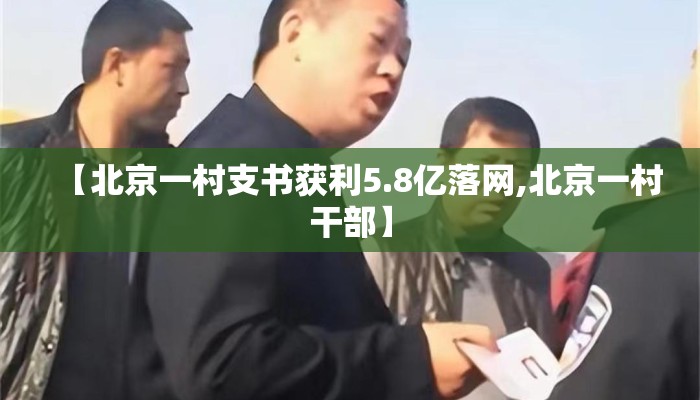 【北京一村支书获利5.8亿落网,北京一村干部】 【北京一村支书获利5.8亿落网,北京一村干部】