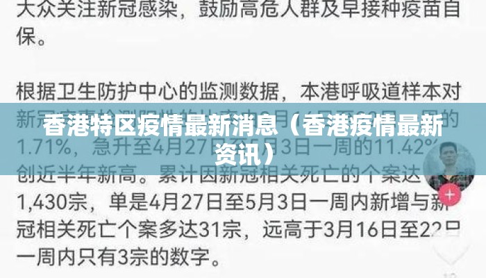 香港特区疫情最新消息（香港疫情最新资讯）