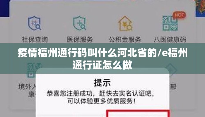 疫情福州通行码叫什么河北省的/e福州通行证怎么做 疫情福州通行码叫什么河北省的/e福州通行证怎么做