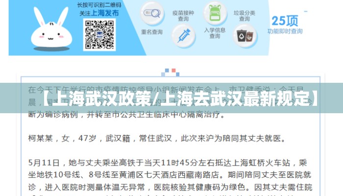 【上海武汉政策/上海去武汉最新规定】