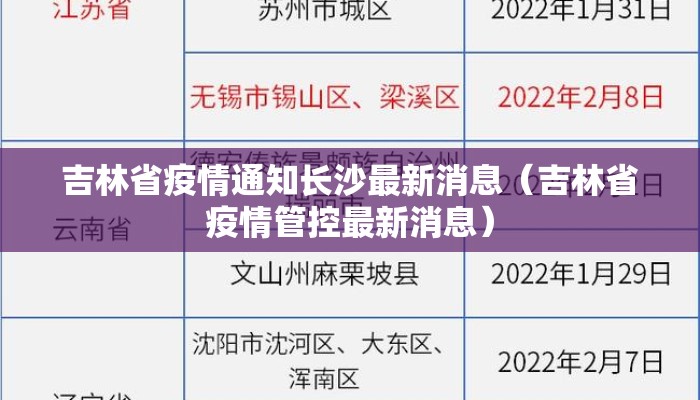 吉林省疫情通知长沙最新消息（吉林省疫情管控最新消息）
