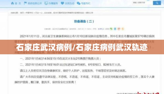 石家庄武汉病例/石家庄病例武汉轨迹