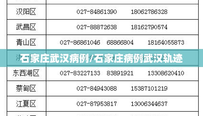 石家庄武汉病例/石家庄病例武汉轨迹