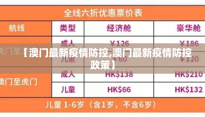 【澳门最新疫情防控,澳门最新疫情防控政策】