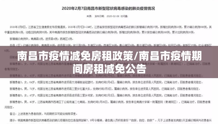 南昌市疫情减免房租政策/南昌市疫情期间房租减免公告 南昌市疫情减免房租政策/南昌市疫情期间房租减免公告