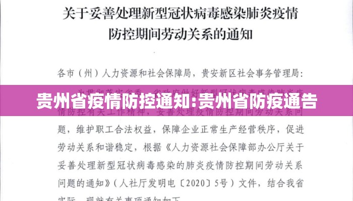贵州省疫情防控通知:贵州省防疫通告 贵州省疫情防控通知:贵州省防疫通告