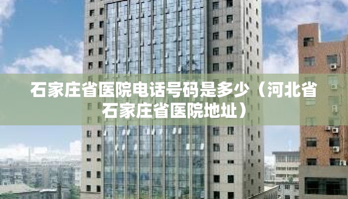 石家庄省医院电话号码是多少（河北省石家庄省医院地址）