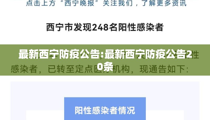 最新西宁防疫公告:最新西宁防疫公告20条