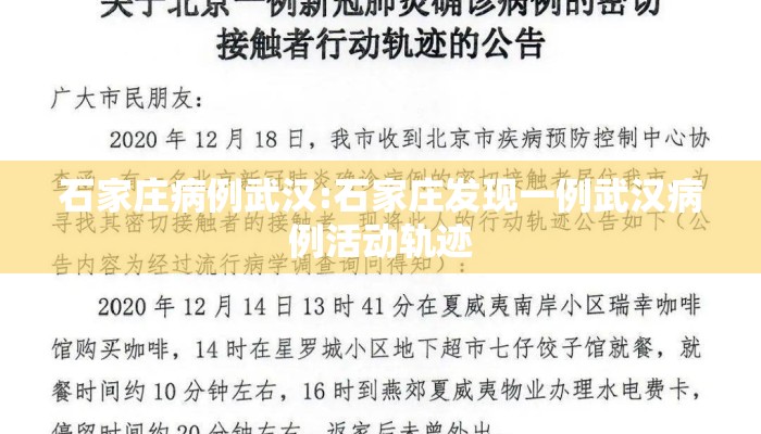 石家庄病例武汉:石家庄发现一例武汉病例活动轨迹 石家庄病例武汉:石家庄发现一例武汉病例活动轨迹