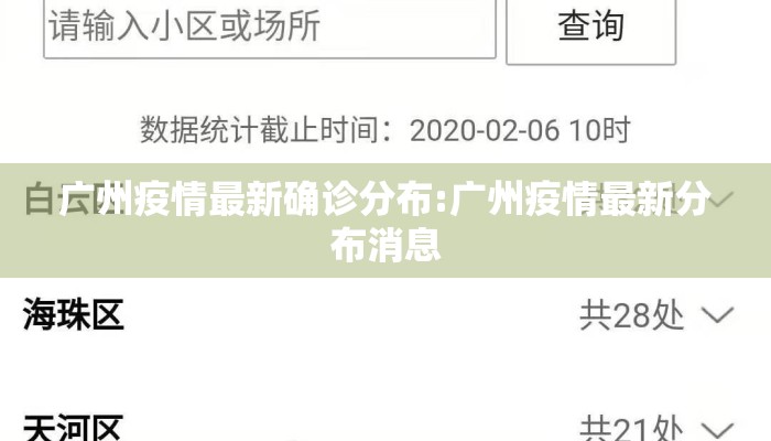 广州疫情最新确诊分布:广州疫情最新分布消息 广州疫情最新确诊分布:广州疫情最新分布消息