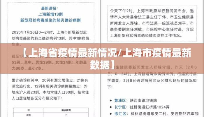 【上海省疫情最新情况/上海市疫情最新数据】