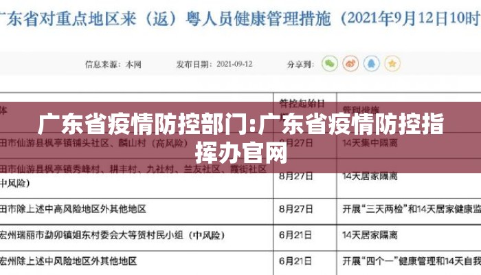 广东省疫情防控部门:广东省疫情防控指挥办官网 广东省疫情防控部门:广东省疫情防控指挥办官网