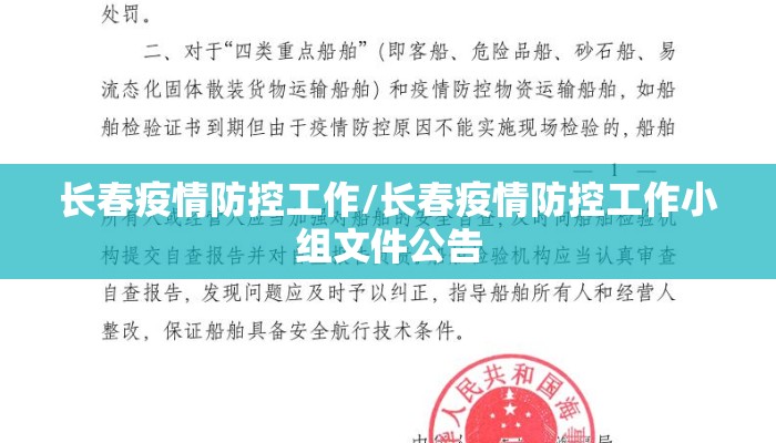长春疫情防控工作/长春疫情防控工作小组文件公告