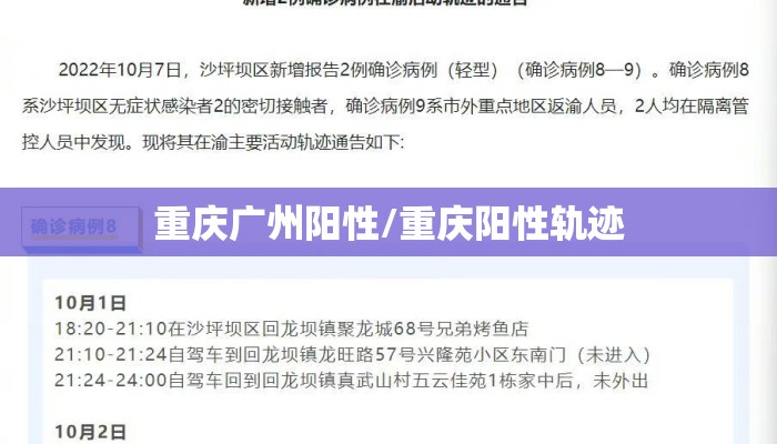 重庆广州阳性/重庆阳性轨迹 重庆广州阳性/重庆阳性轨迹