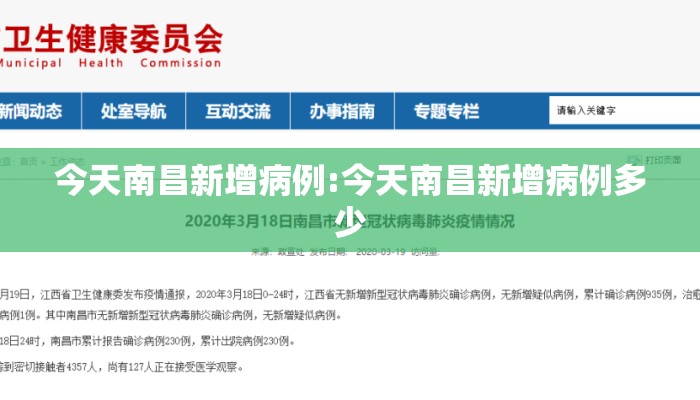今天南昌新增病例:今天南昌新增病例多少 今天南昌新增病例:今天南昌新增病例多少