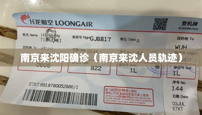 南京来沈阳确诊（南京来沈人员轨迹）