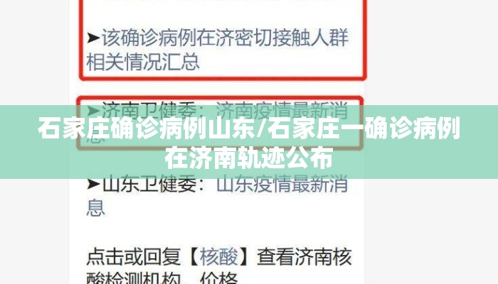 石家庄确诊病例山东/石家庄一确诊病例在济南轨迹公布 石家庄确诊病例山东/石家庄一确诊病例在济南轨迹公布