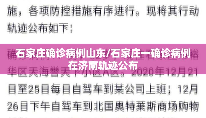 石家庄确诊病例山东/石家庄一确诊病例在济南轨迹公布 石家庄确诊病例山东/石家庄一确诊病例在济南轨迹公布