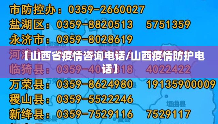 【山西省疫情咨询电话/山西疫情防护电话】