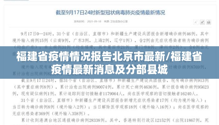 福建省疫情情况报告北京市最新/福建省疫情最新消息及分部县城 福建省疫情情况报告北京市最新/福建省疫情最新消息及分部县城