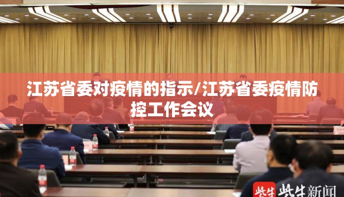 江苏省委对疫情的指示/江苏省委疫情防控工作会议