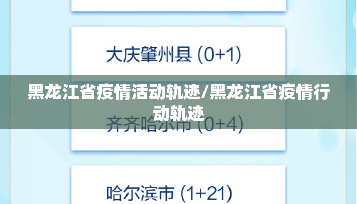 黑龙江省疫情活动轨迹/黑龙江省疫情行动轨迹