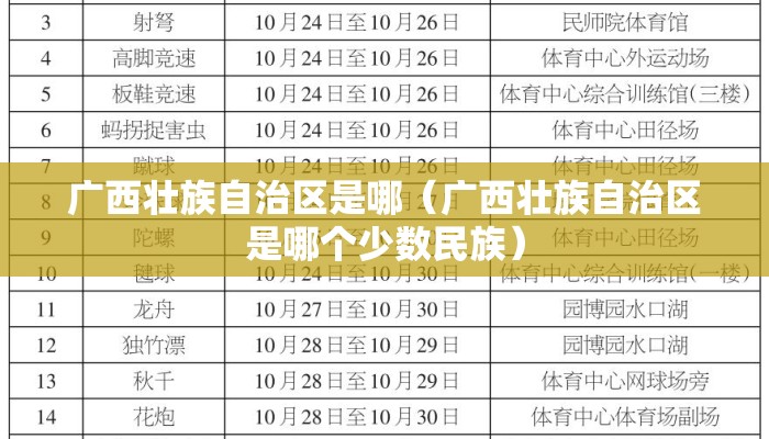 广西壮族自治区是哪（广西壮族自治区是哪个少数民族）