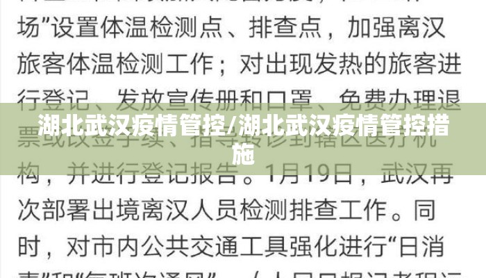 湖北武汉疫情管控/湖北武汉疫情管控措施