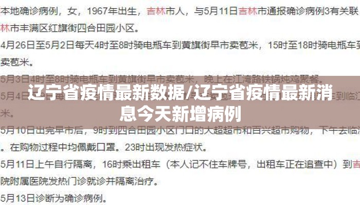 辽宁省疫情最新数据/辽宁省疫情最新消息今天新增病例