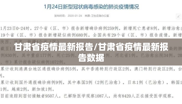 甘肃省疫情最新报告/甘肃省疫情最新报告数据