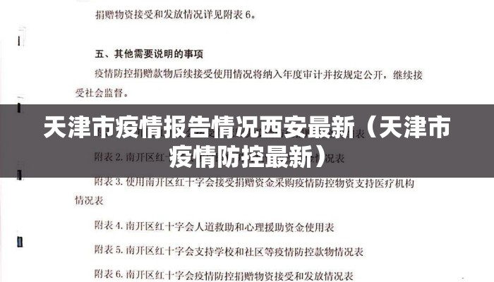 天津市疫情报告情况西安最新（天津市疫情防控最新）