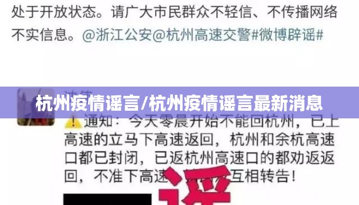 杭州疫情谣言/杭州疫情谣言最新消息 杭州疫情谣言/杭州疫情谣言最新消息