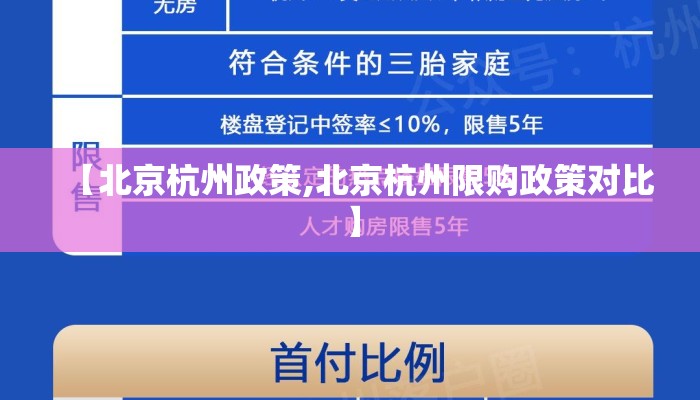 【北京杭州政策,北京杭州限购政策对比】