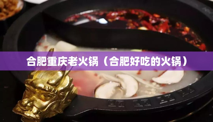 合肥重庆老火锅(合肥好吃的火锅) 合肥重庆老火锅(合肥好吃的火锅)