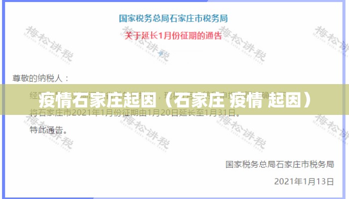 疫情石家庄起因（石家庄 疫情 起因）