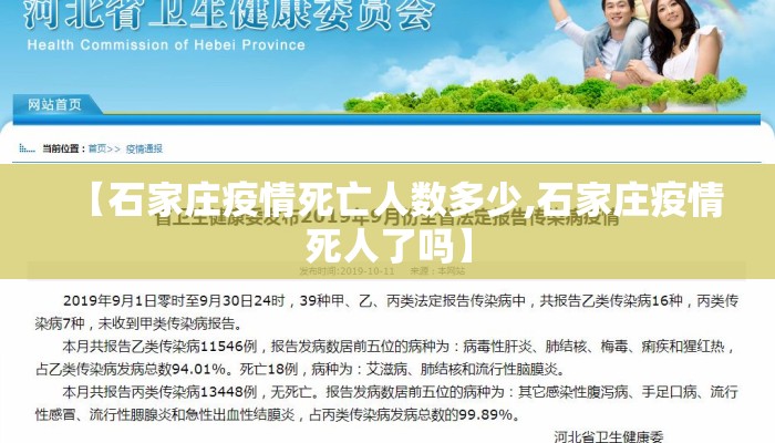 【石家庄疫情死亡人数多少,石家庄疫情死人了吗】