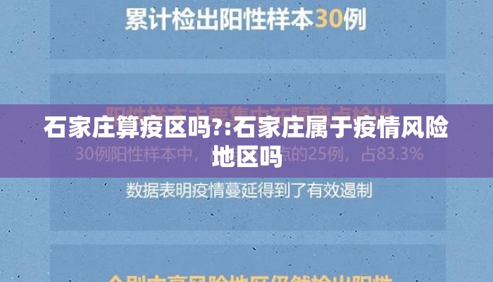 石家庄算疫区吗?:石家庄属于疫情风险地区吗